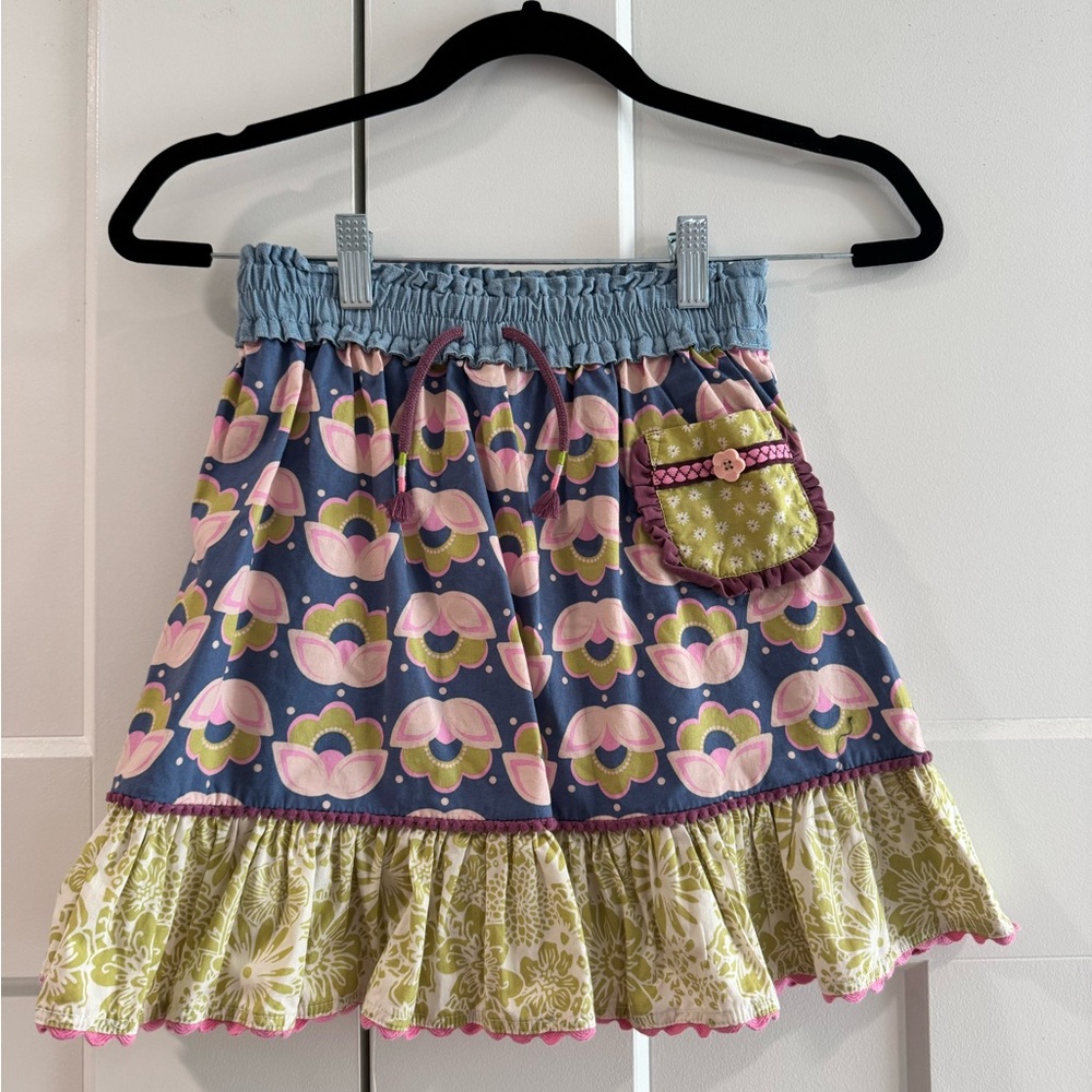 Floral Patterned Skort with Pocket
